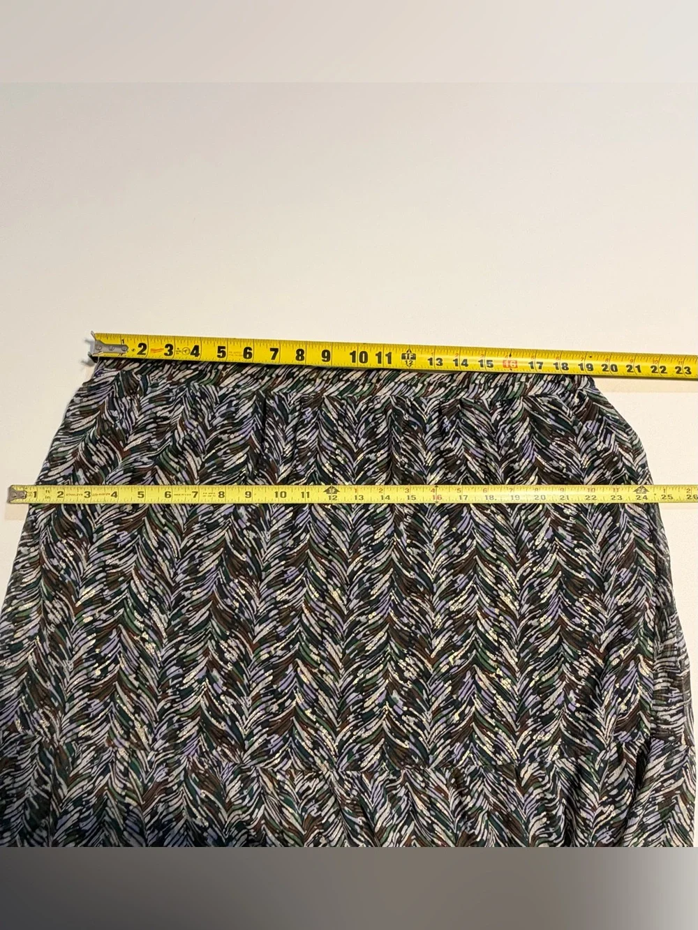 Multicolor earthy skirt long maxi elastic pull on waist plus size abstract artsy